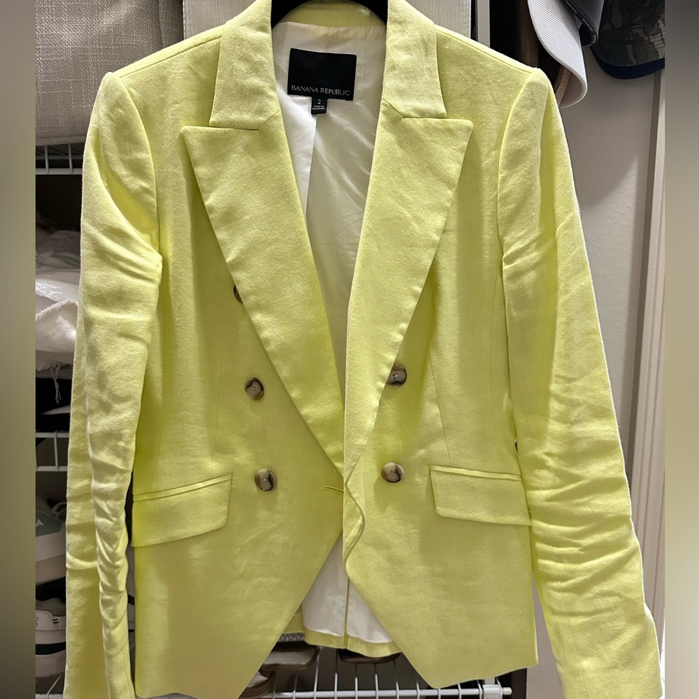 Banana Republic Lime Green Blazer